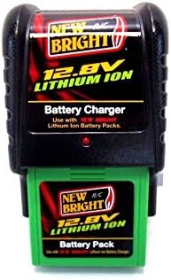 New Bright 12.8V Lithium Ion Battery Pack inserted into Charger