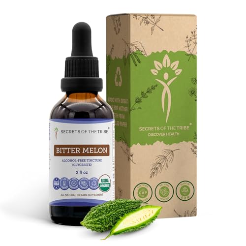 Secrets of the Tribe Bitter Melon USDA Organic | Alcohol-Free Extract, High-Potency Herbal Drops |