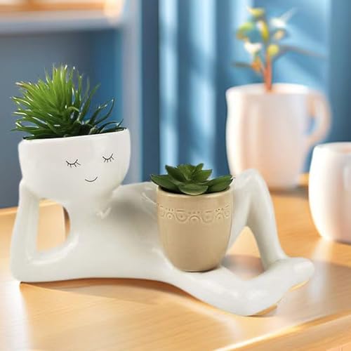 Vase de sculpture créatif anti-pourrissement pour succulentes - 5