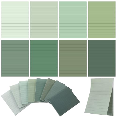 Saypacck 8 Pads Sage Green Sticky Notes 400 Sheets
