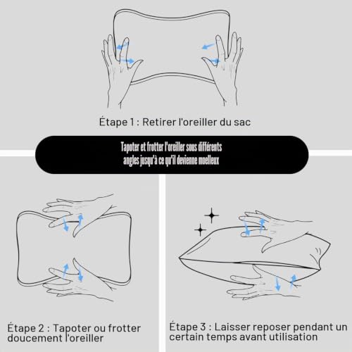 Coussin De Voyage Avion : Lot de 2 petits oreillers : 28 x 18 cm Petit coussin pour voyage et a... – Image 4