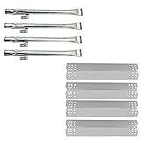 Grill Replace Parts 14 7/8' Stainless Steel Burner and 14 9/16' Heat Plates Replacement Kit for Home Depot Nexgrill 720-0830H, 720-0830D Gas Grill Models