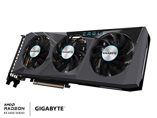 Image of GIGABYTE Radeon RX 6650 XT Eagle 8G Graphics Card, WINDFORCE 3X Cooling System, 8GB 128-bit GDDR6, GV-R665XTEAGLE-8GD Video Card