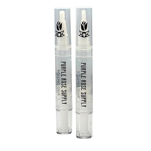 Miniatura 2 de Purple Rose Supply Pegamento rodante – Bolígrafo de pegamento de 4ml con aplicador de pincel – Celulosa natural de plantas – Alternativa sin saliva