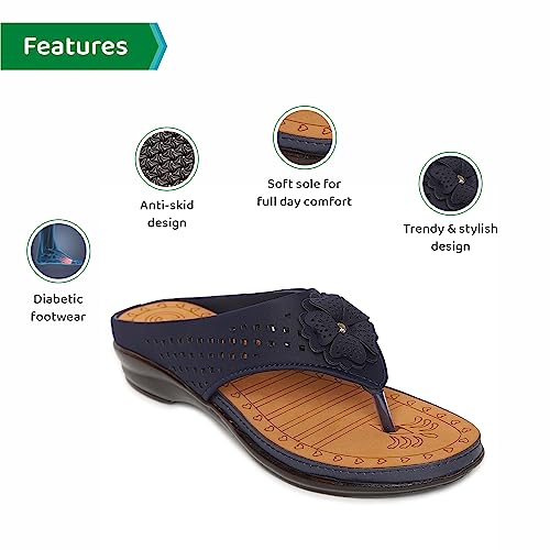 Image of ORTHO JOY Fancy doctor slippers | Soft chappal for women | Comfortable Footwear for women