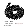 SINLEO Titanium Stainless Steel Small Beads Ball Chain Necklace for Men Women Dog Tag Link Chain Black 2.4MM 16 Inches #1