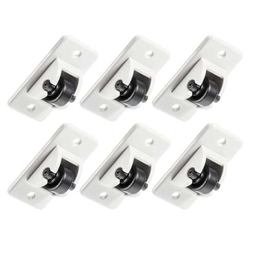 FUANA 6/12 Pcs Adhesive Fixed ABS Caster Wheels Set for Storage Boxes Shoe Racks Book Racks Trash Cans, Smooth Silent Floor Glide Rearview mirror rod
