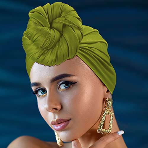 6 Pieces Head Wrap Scarf Turban Long Hair Scarf Wrap Soft Stretch Headwrap Solid Color Turban Tie Headband For Women Girls (Black, Khaki, Wine Red, Army Green, Dark Gray, Blue) #TOP1