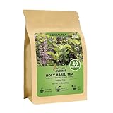 FullChea - Holy Basil Tea Bags, 40 Tulsi Teabags, 2g/bag - Premium Holy Basil Leaves - Non-GMO - Caffeine-free - Support Digestion & Boost Immunity