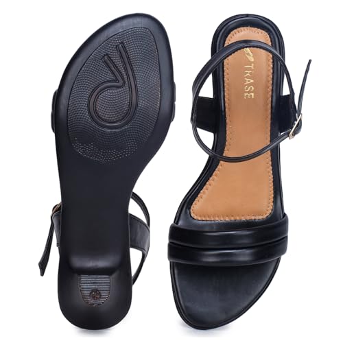 Image of TRASE Women's Fashion Kitten Heels Sandals | Elegant & Comfortable Block Heel for Women | Perfect Footwear for Festive, Wedding, Office & Everyday Style