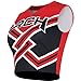 Voslett 2 Piece Women Cheerleader Costume Top Skirt Sets Cosplay Cheer Outfit Halloween Cheerleading Party Red S