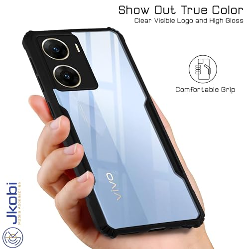 Image of Jkobi Back Cover Case for Vivo V29e 5G (Shockproof with Polycarbonate Clear Panel | Professional Black)