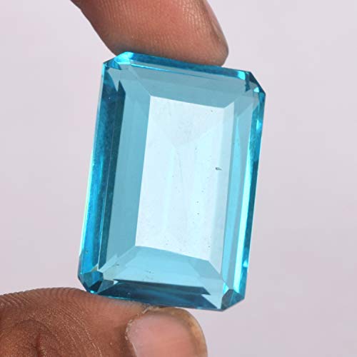 Swiss Blue Topaz 131.50 Ct Pendant Size Swiss Blue Topaz Loose Stone, Emerald Cut Swiss Blue Topaz Gemstone3