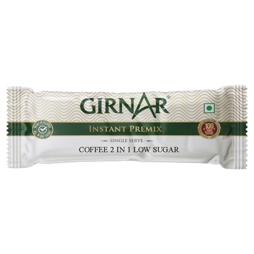 Image of Girnar Instant Coffee 3 In 1 (10 Sachets - Low Sugar), Ground, Box