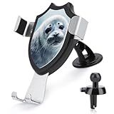 ADASGHBY Car Phone Holder Mount 3-in-1 Cell Phone Holder Harp Seal Painting Wallpaper Cell Phone Stand for Vent for iPhone Android and All Smartphones