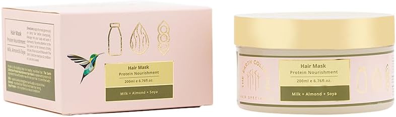 THE EARTH COLLECTIVE Protein Nourishment Hair Mask – Improves Hair Texture, Softens Hair, Deep-Conditioning, Maintains Colour-treated hair (200 Ml)