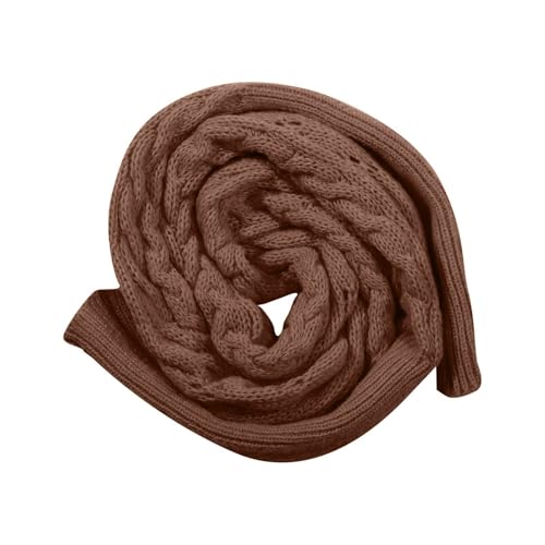 Womens Sweater Scarf with Long Sleeves V Neck Wraps Knit Cable Scarf Crochet Multifunctional Shawl Cape Fall Winter4