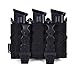 Triple Molle Tactical Pouch G Magazine Holder 9mm Mag Pouch,3 Magazine Holster for 9mm/.40 Calibers 45acp,Open-Top Magazine Pouches for Response Compatible Molle Belts (BLK)