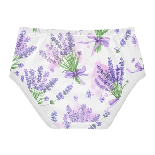 Lavender Bouquets Purple Floral Toddler Girls Underwear 2t Cotton Cute Panties Girl Fun Underpants Briefs2