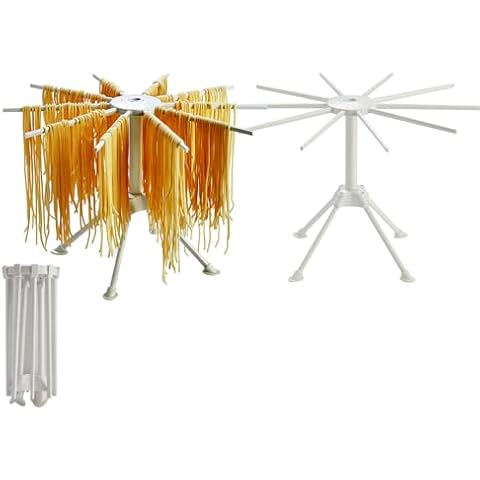 Yizerel Collapsible Pasta Drying Rack with 10 Arms Cover