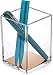 MaxGear Acrylic Pen Holder Acrylic Pencil Holder for Desk Acrylic Desk Pen & Acrylic Holders, Desk Pen & Pencil Cup, Desk Pen & Pencil Organizer, 3.1 x 3.1 x 4.33 inches, Acrylic, Clear & Gold