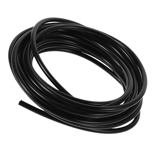 Vaguelly Tuyau Flexible En Silicone Alimentaire Noir 3mm x 5mm – 5 Mètres, Tuyau D’aspiration Transfert Pour Vinification, Aquaponie Et Arrosage Industriel