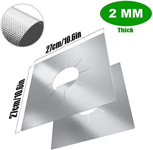 image for T Tersely 4-Pack Reusable Non-Stick Foil Gas Hob Range Stove Top Burne