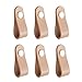 feedal Ledergriffe, Ziehgriff, Ziehgriffe für Kommoden, Schubladen, 7 cm, Einloch, Schrankknöpfe, Schubladenknauf, Ziehgriff, echtes Leder, Beige, 6 Packungen (Beige)