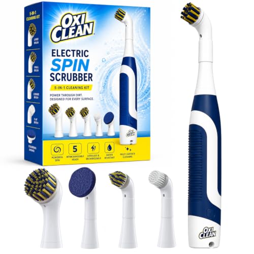OxiClean Handheld Electric Scrubber - Replaceable Brush Heads, Waterproof - image 1