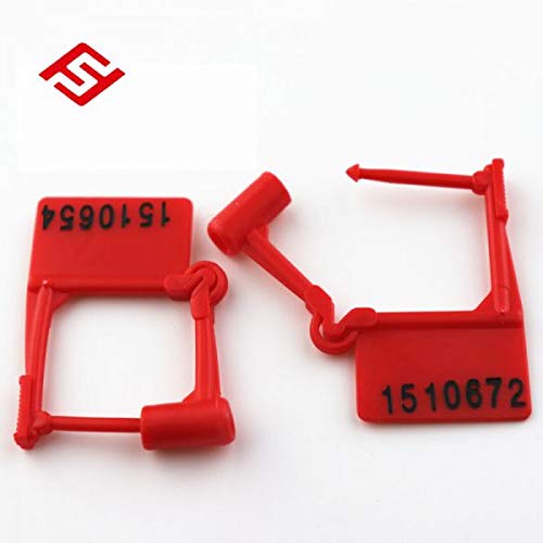 StickersLab – SELLOS DE SEGURIDAD DE CANDADO CON CIERRE DE PLÁSTICO / METAL Y NUMERO SERIAL (PLÁSTICO, 500 sellos)