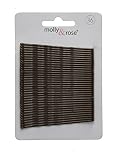 Card of 36 Hair Kirby Grips Bobby Pins 65mm-Brown