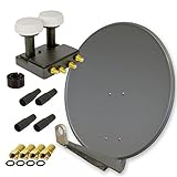 Markenqualität: PremiumX Sat-Anlage für 4 Teilnehmer bzw. 4 Anschlüsse