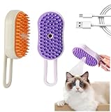 2PCS Steamy Cat Brush,cepillo De Vapor Para Gato, Cepillo De Vapor Para Gatos 3 En 1, Cepillo De Vapor Para Gatos, Para...