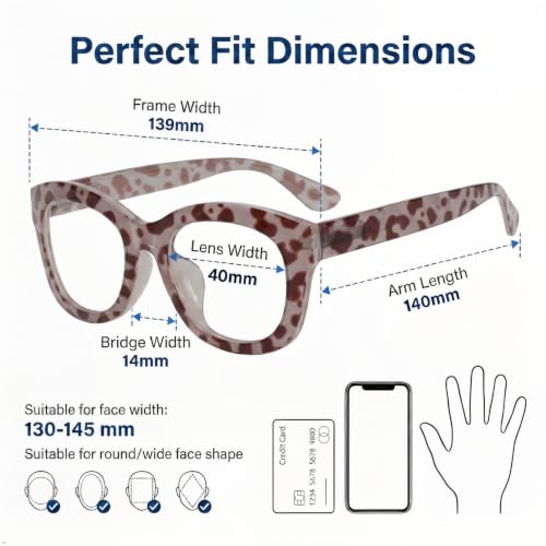 Image of Eyekepper 0.5 Reading Glasses for Women, 5 Pack Retro Readers