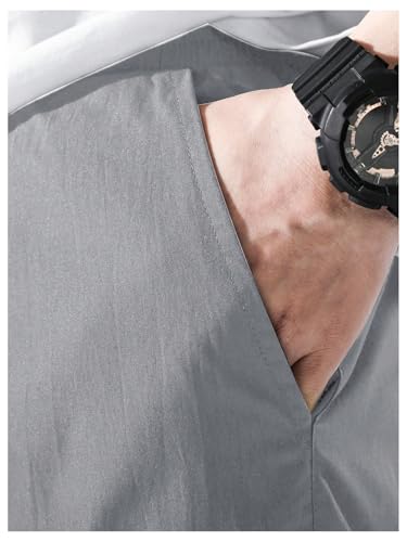 OYOANGLE Men's Casual Cargo Joggers Track Jogging Drawstring Waist Jogger Trousers Sweatpants with Pocket3