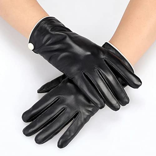 Guantes de cuero para mujer ideales para viajes de invierno y paseos urbanos diario 2