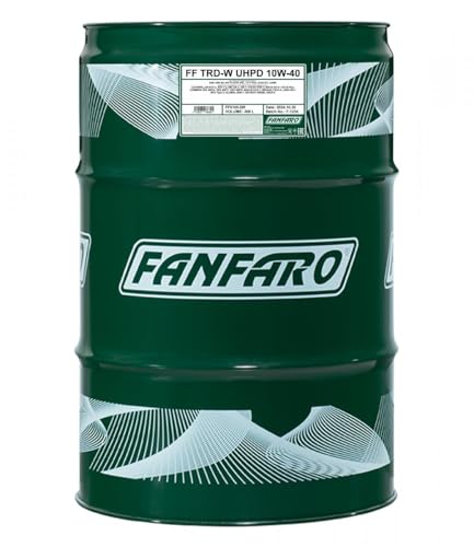 FANFARO Aceite de motor 10W-40 UHPD aceite parcialmente sintético Aceite para motor ACEA A3/B3 ACEA A3/B4 ACEA E7 API CI-4 API SL TRD-W 208L