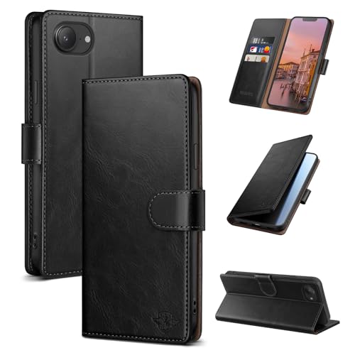 SUANDUCK Wallet Case for iPhone 16e/17e 6.1", Black