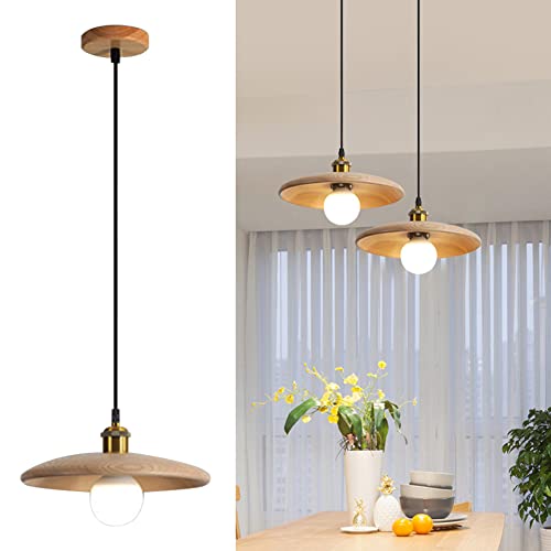 Suspension en bois luminaire vintage de grange et lustre de plafond de cuisine