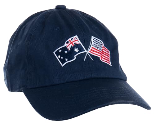 Image of Ann Arbor T-shirt Co. American Friendship Nations Flag Baseball Low Profile Dad Hat for Men Women