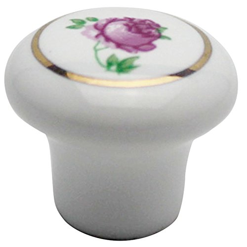 WAKI セラミックつまみ 白花 25mm TW-165