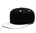 City Hunter Cf918t Plain Blank Snapback Caps (22 Colors) (Black with White Visor)