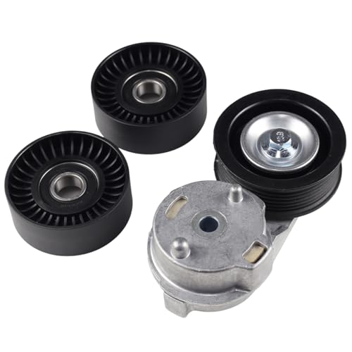 Kit de tensor de correia de transmissão e polia intermediária compatível com Dodge Ram 1500 2500 350