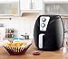 Utopia Kitchen Air-Fryer - 1300-Watt 3.2-Quart Oil Less Fryer - 50 Recipes Cookbook - Black