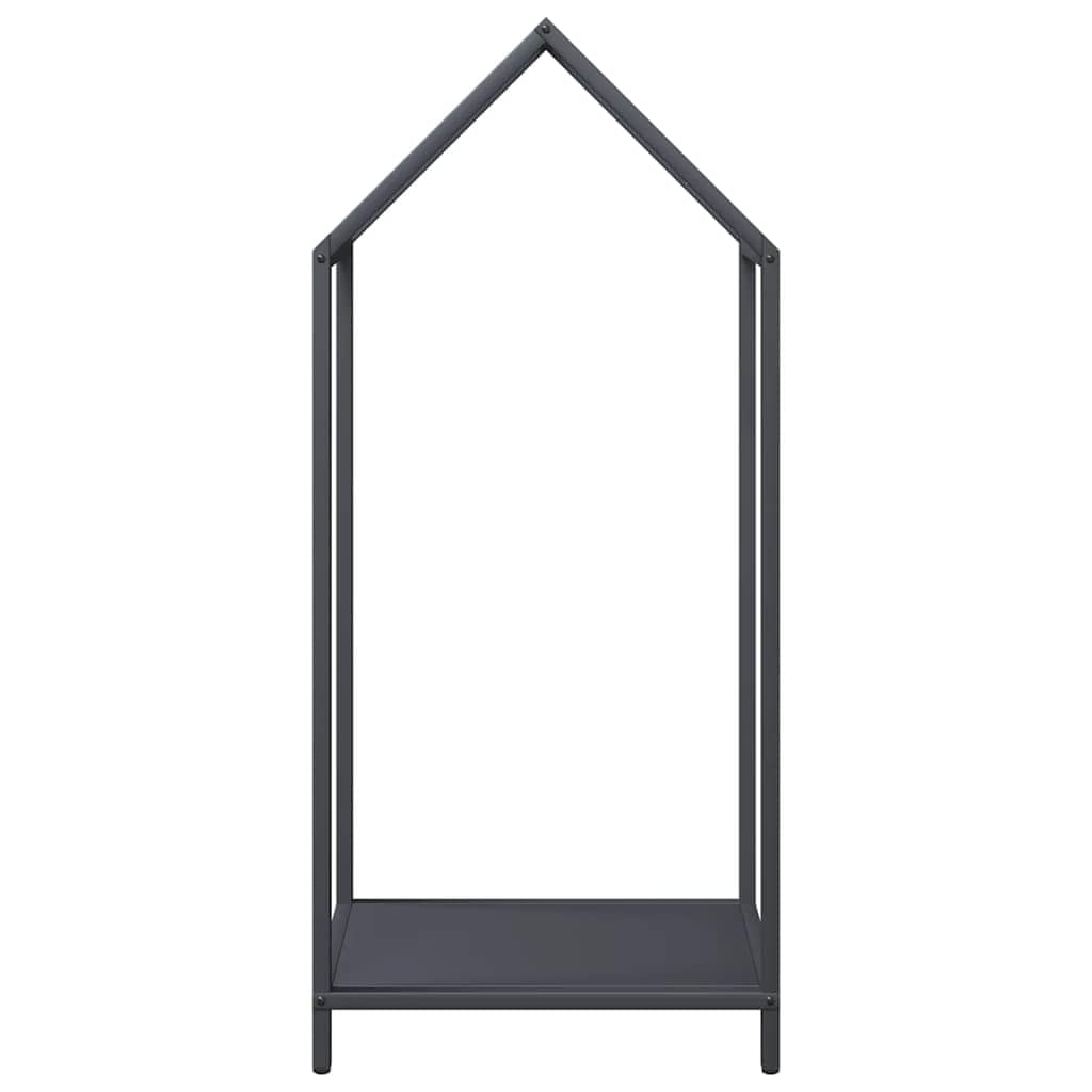 Estantería para leña antracita de acero laminado en frío, 40 x 25 x 90 cm, con 100 kg de capacidad de carga, soporte para leña para interior y exterior, almacenamiento de leña y leña en el