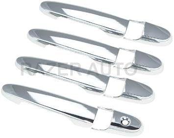CHROME DOOR HANDLE COVER 4D W/O PASS KEYHOLE for 2006-2013 CHEVY CHEVROLET IMPALA / 2005-2010 CHEVY CHEVROLET COBALT