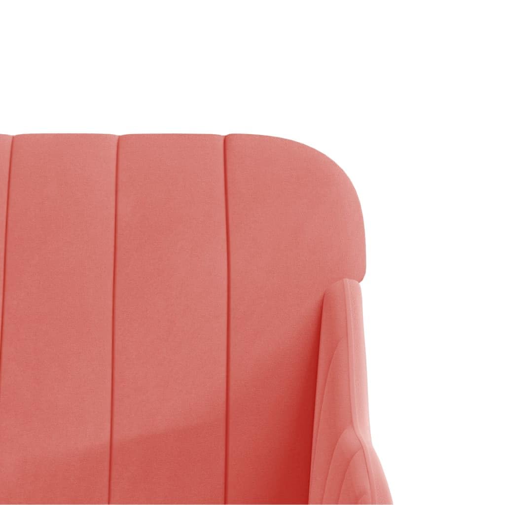 Sitzbank Rosa Samt mit Polster 110x76x80 cm Metallgestell für Wohnzimmer Schlafzimmer Flur mit Rückenlehne und Armlehnen Bequeme Sitzgelegenheit als Bank und Ottomane für Ordnung und Ablage