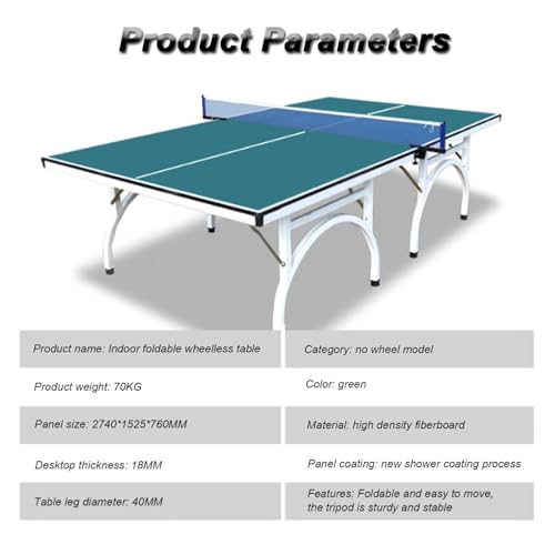 Tischtennis-Ping-Pong-Tisch, Tragbarer Tennistisch, Professioneller Rolltisch In Voller GrößE, Tragbare Tischtennisplatte FüR Drinnen Und DraußEn Mit BäLlen Und Netz – Bild 3