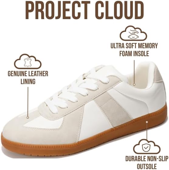 Project Cloud Leather Shoes for Men - Memory Foam Insole Non-Slip Casual Mens Shoes Sneakers - Lightweight Eco-Friendly Leather Fashion Sneakers (Jake) - Image 3
