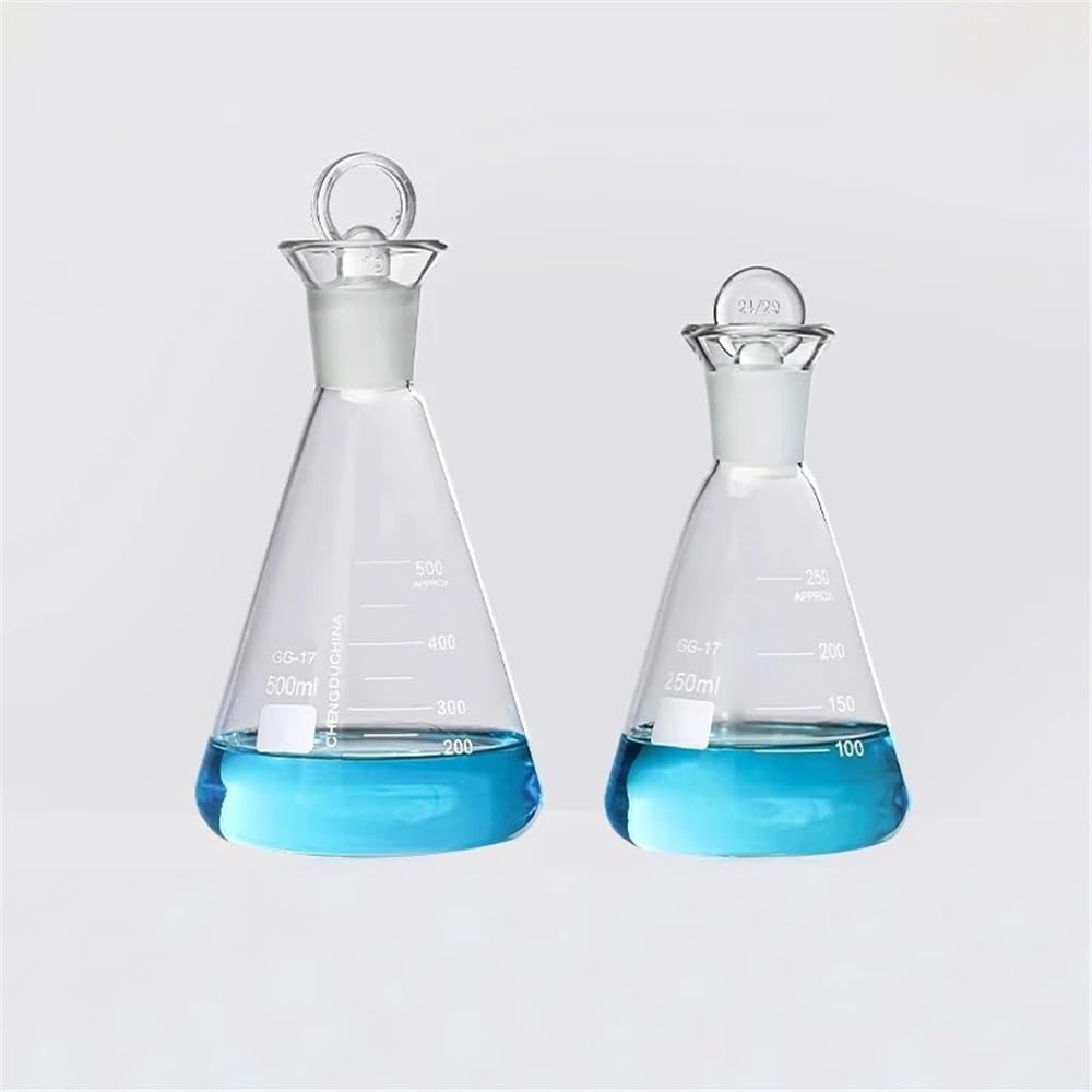 Attrezzature e forniture di laboratorio 1 pallone da laboratorio in vetro borosilicato ad alto contenuto di, triangolare, con tappo